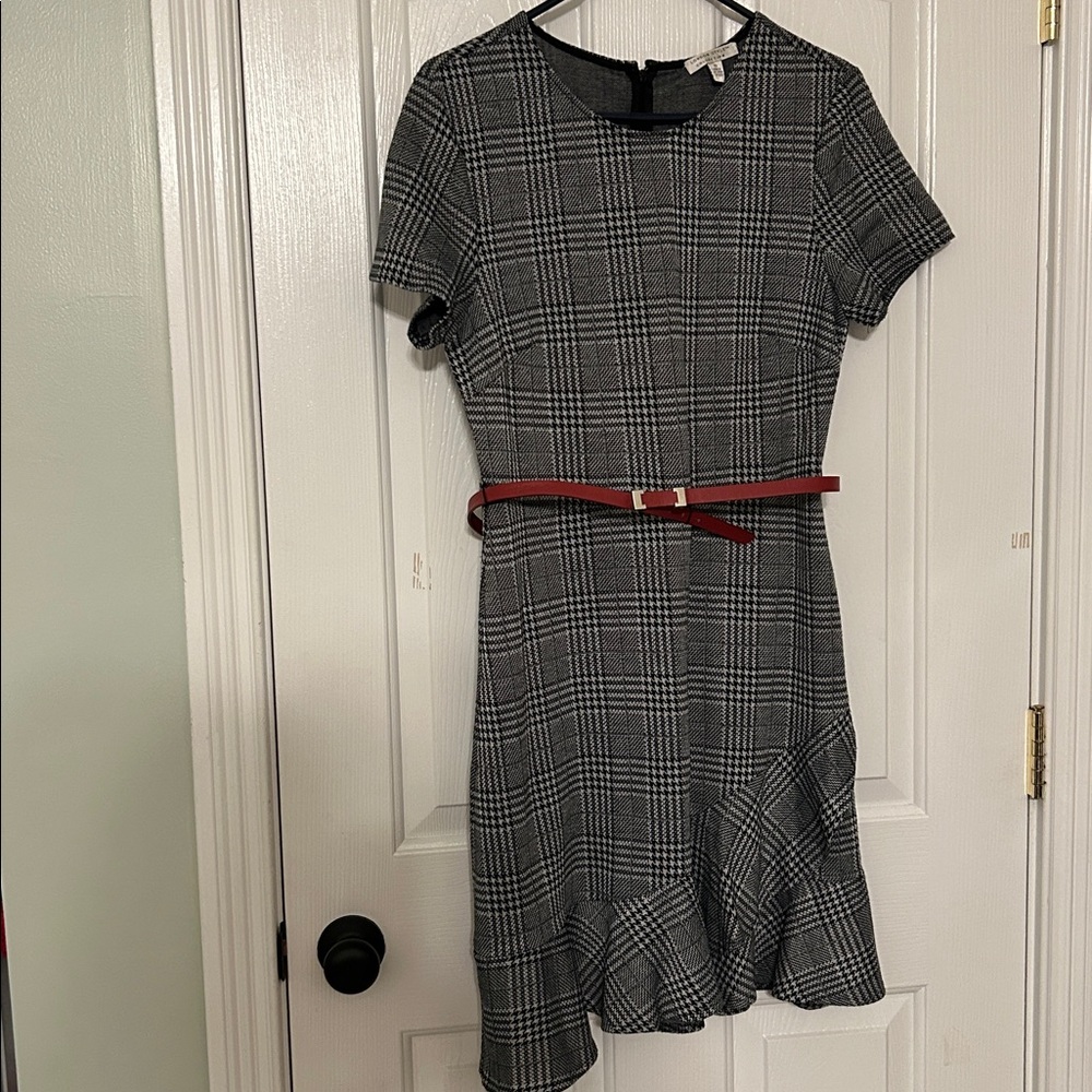London Style Collection Houndstooth Dress – Size 10, Excellent Condition